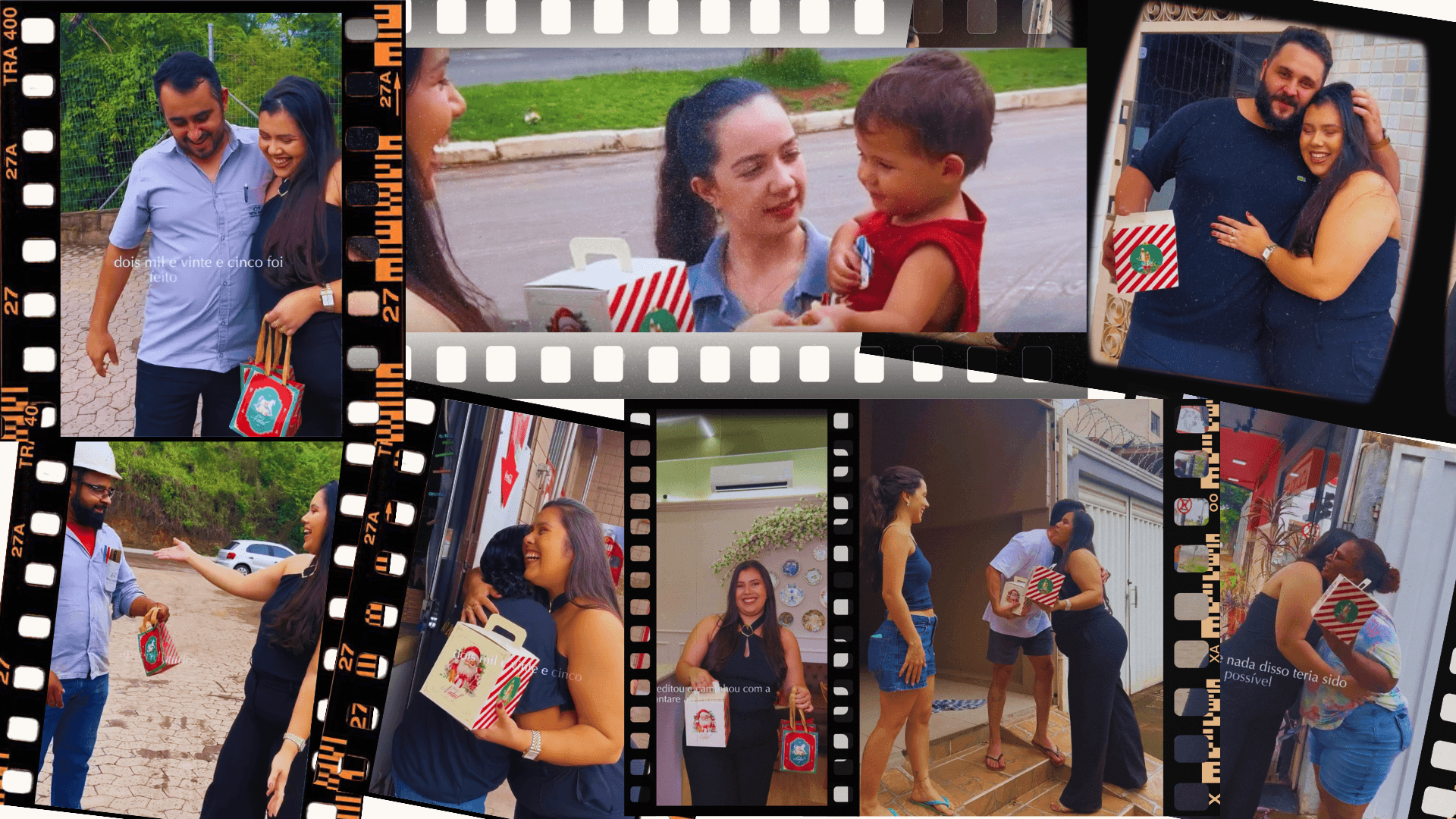 Equipe Contare entregando mimos aos clientes